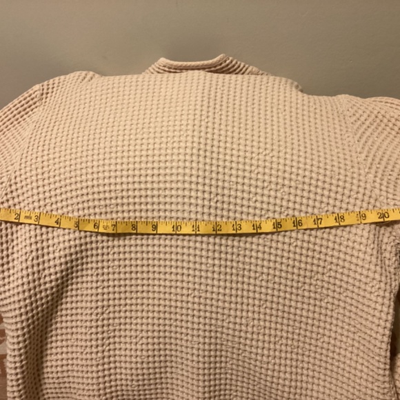 100% cotton waffle fabric jacket blazer large toggle buttons - pockets oatmeal - Picture 11 of 11